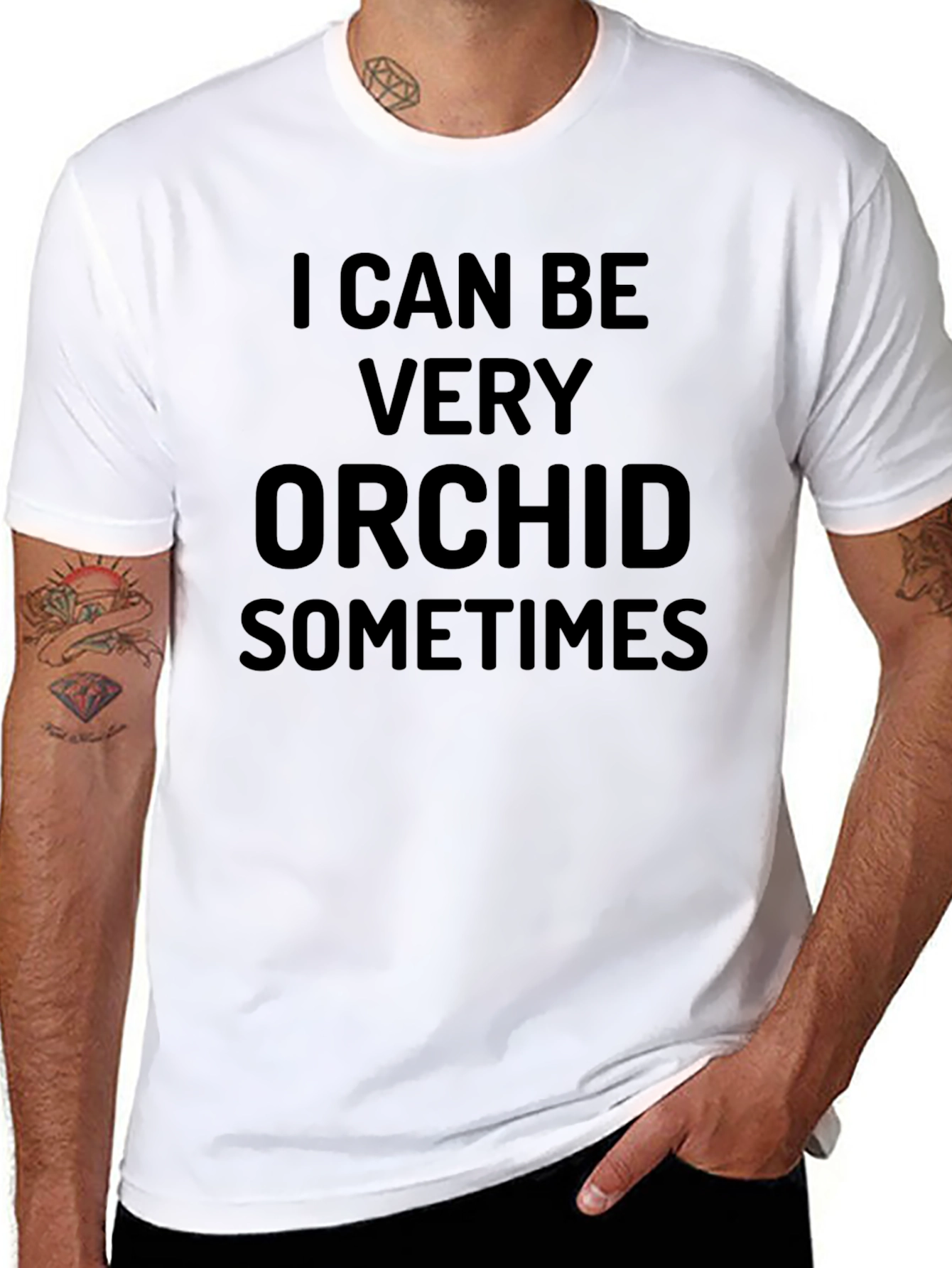 I Can Be Very Orchid Sometimes Black T-Shirt