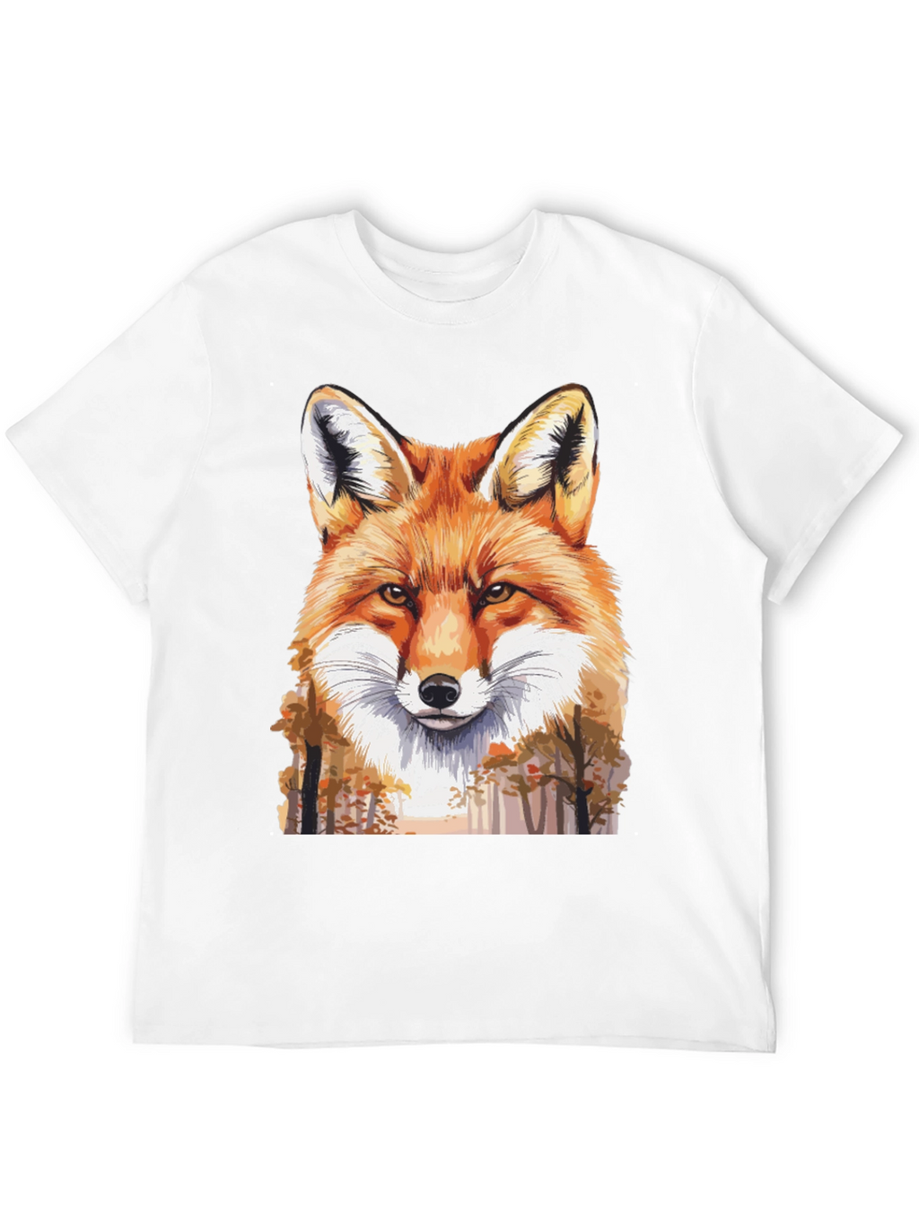 Fox Graphic Print Black T-Shirt