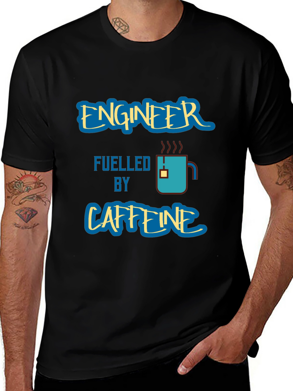 Engineer Fuelled by Caffeine Graphic T-Shirt