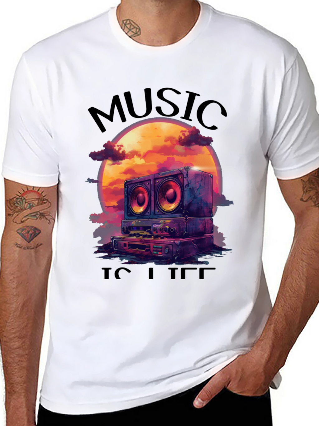Music is Life Graphic Tee