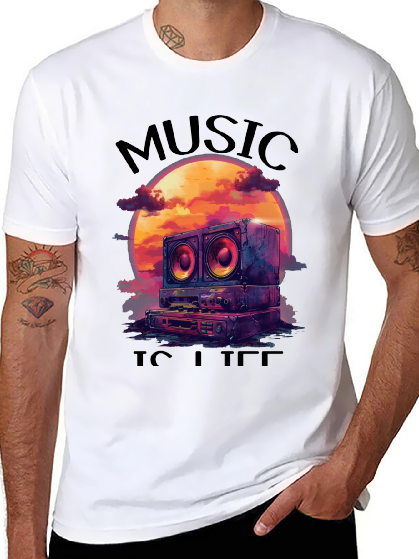 Music is Life Graphic Tee