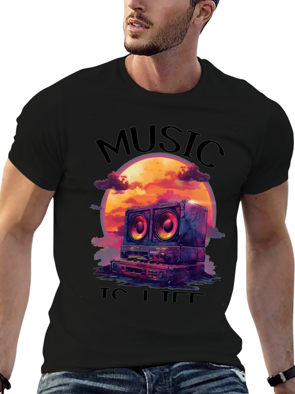 Music is Life Graphic Tee