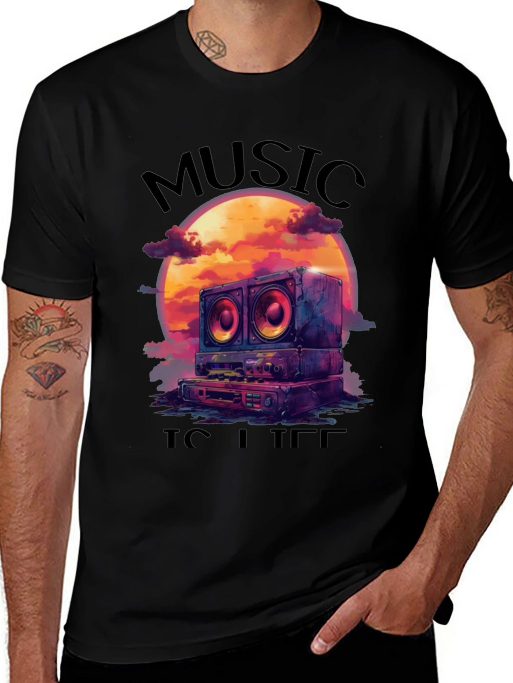 Music is Life Graphic Tee