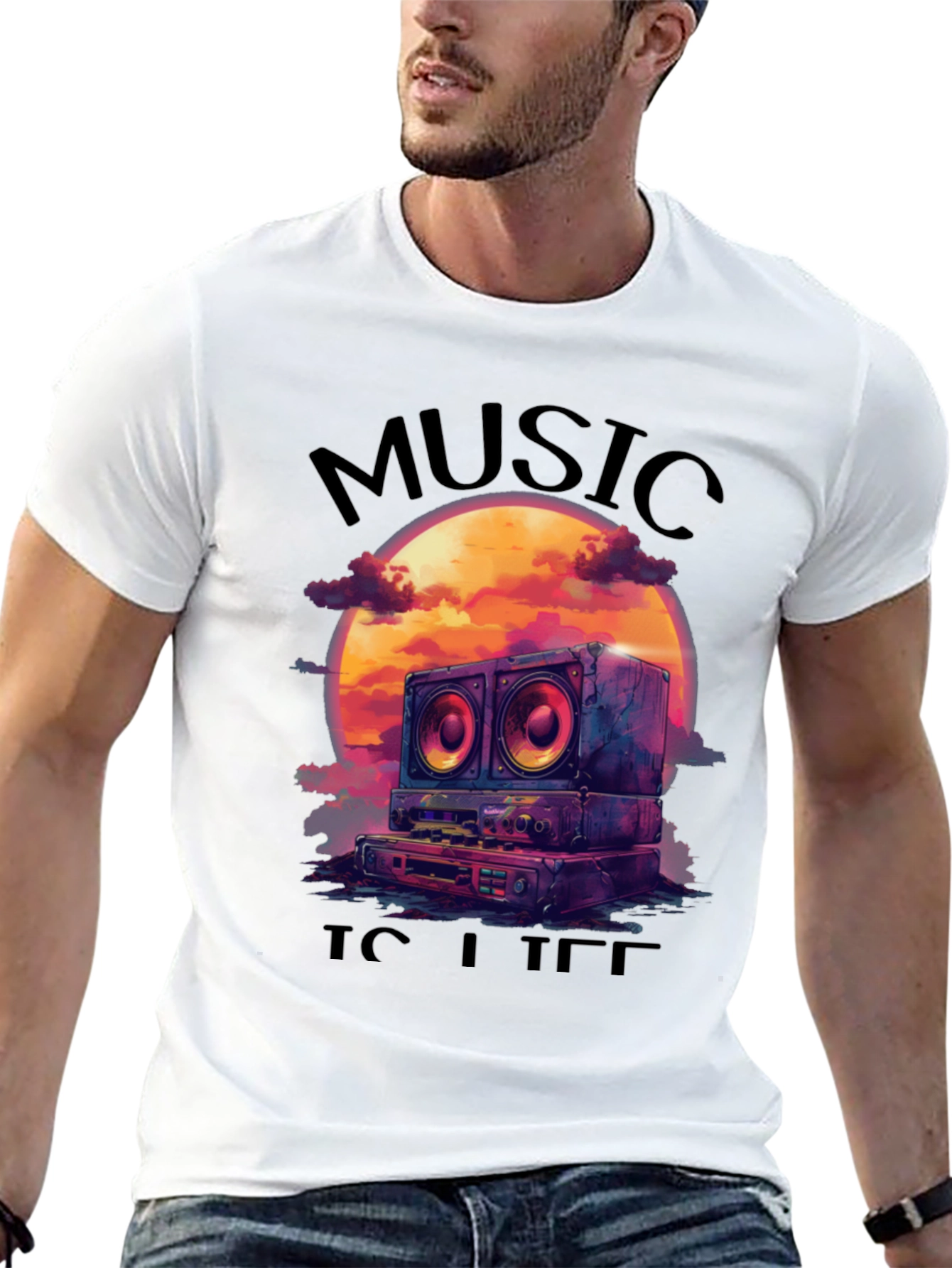 Music is Life Graphic Tee