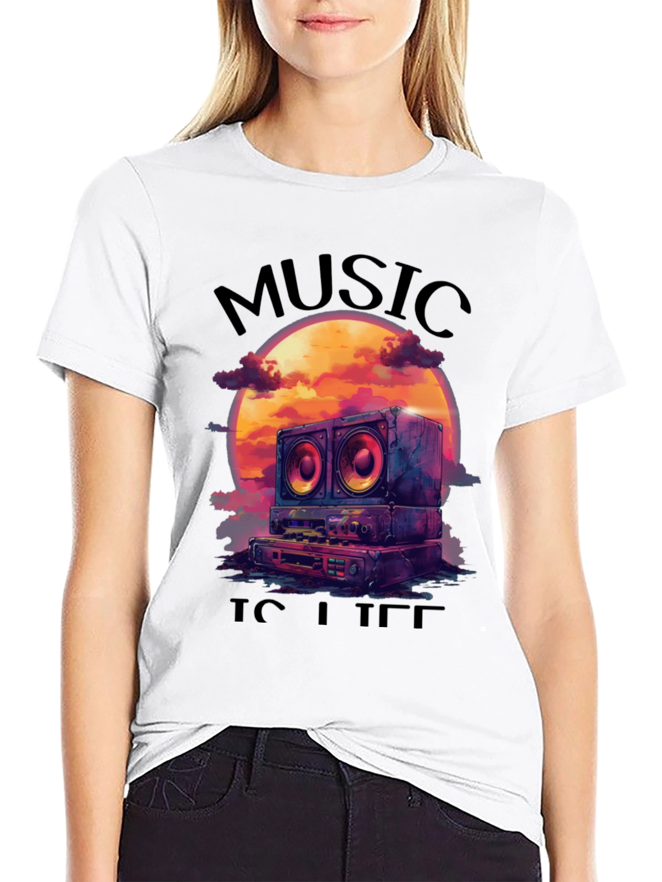 Music is Life Graphic Tee