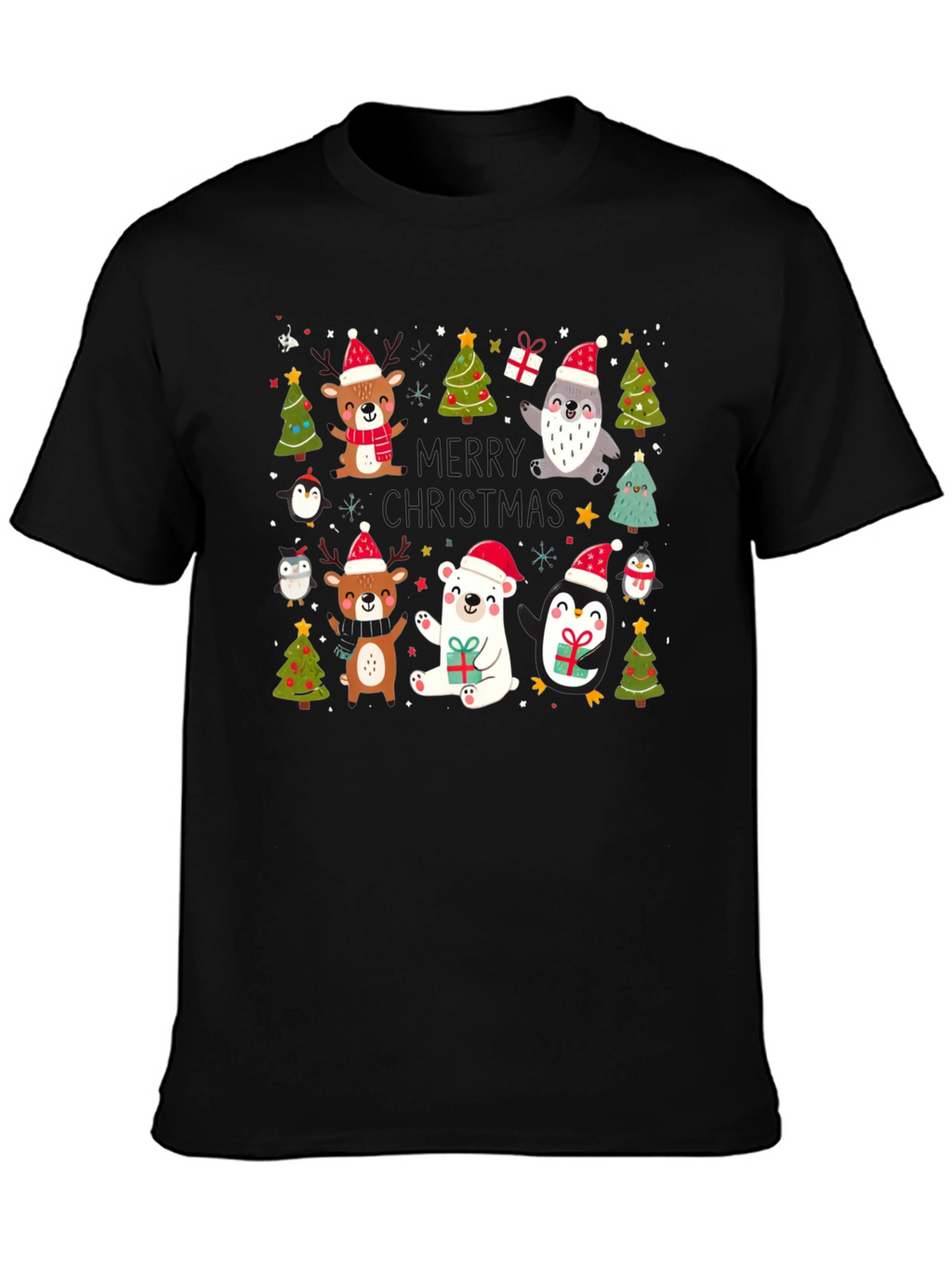 Festive Christmas Animals T-Shirt