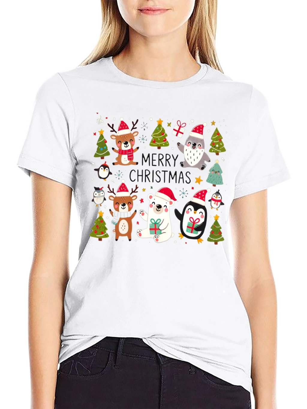 Festive Christmas Animals T-Shirt