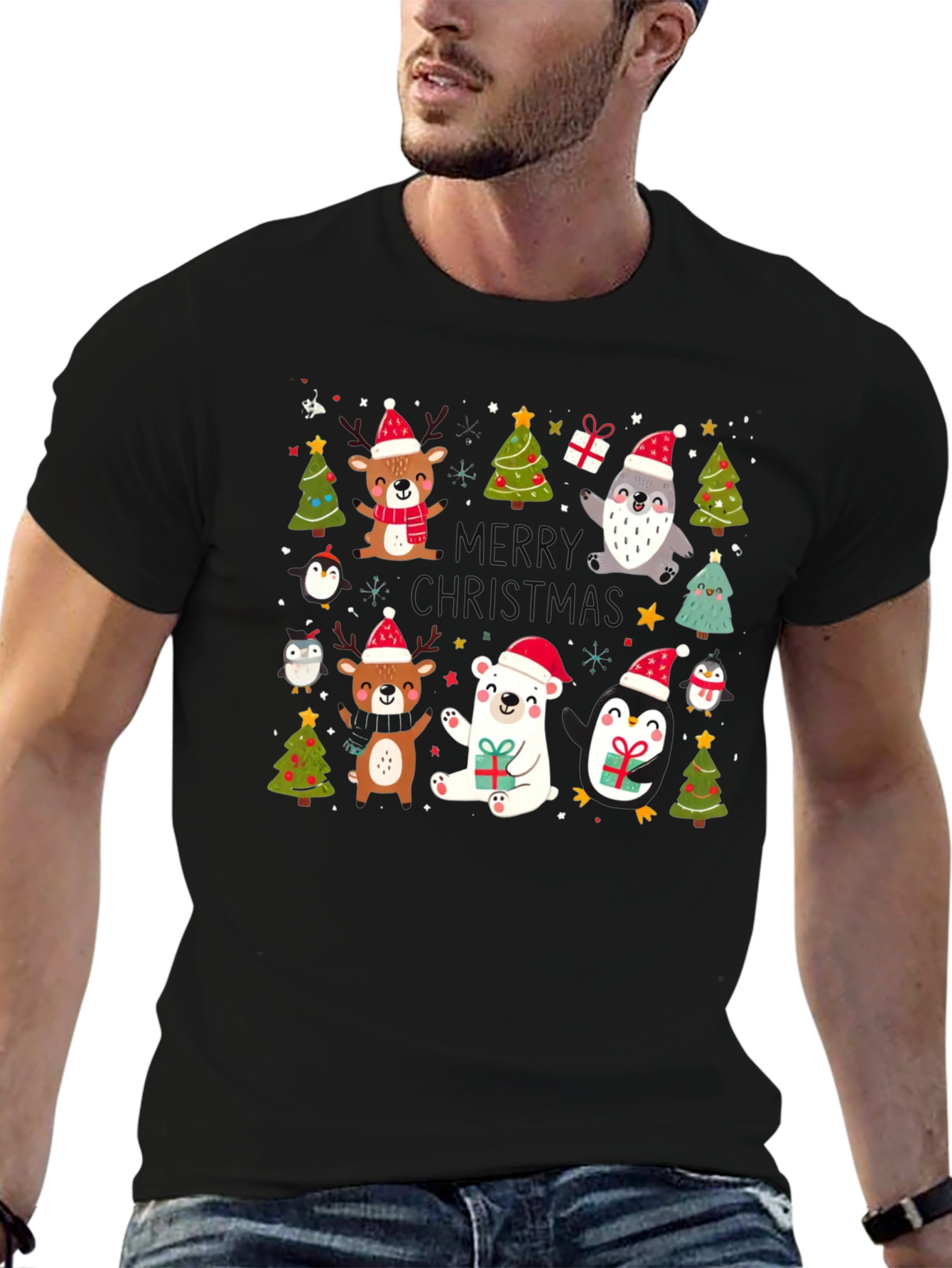 Festive Christmas Animals T-Shirt