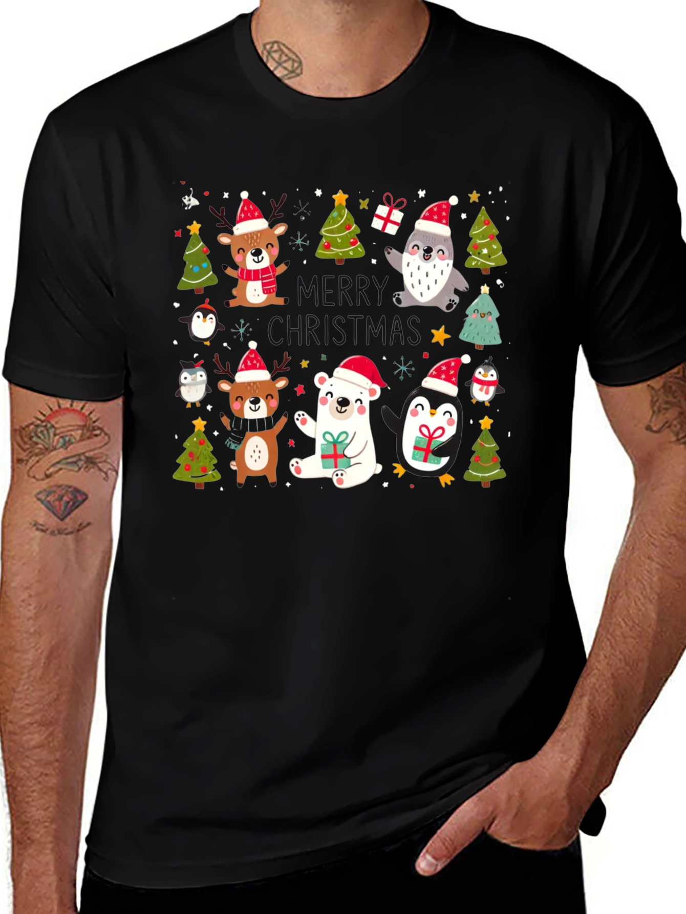 Festive Christmas Animals T-Shirt