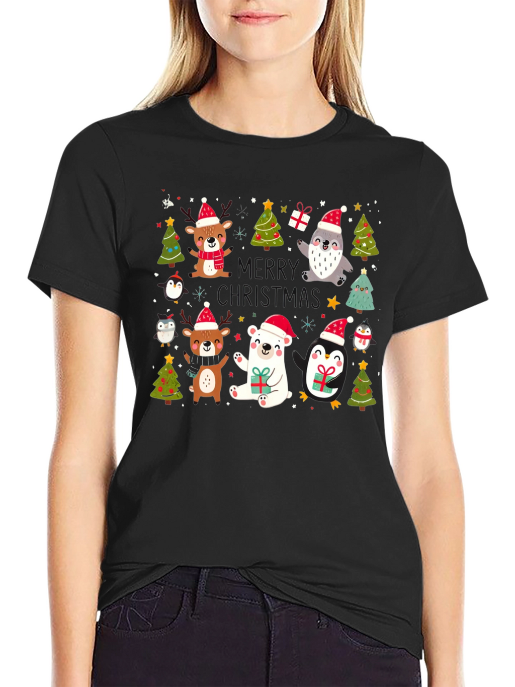 Festive Christmas Animals T-Shirt