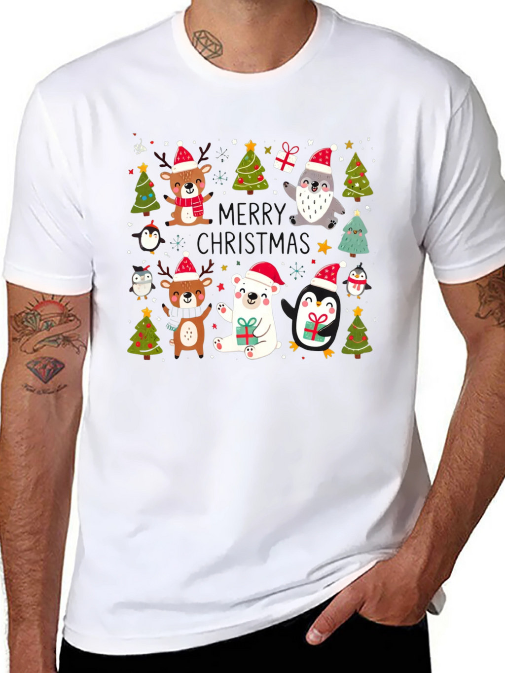 Festive Christmas Animals T-Shirt