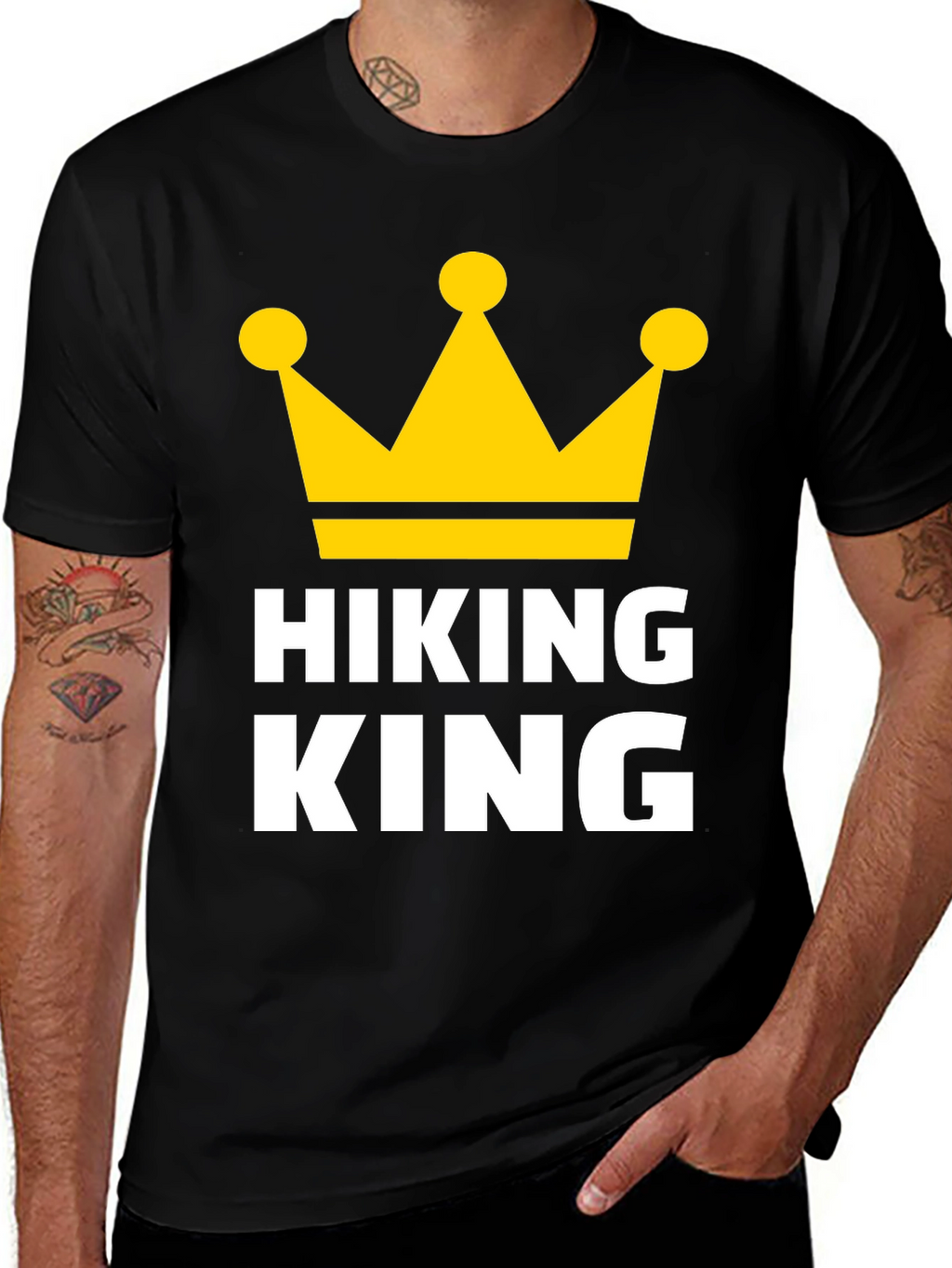 Hiking King Graphic Tee - Adventure Ready T-Shirt