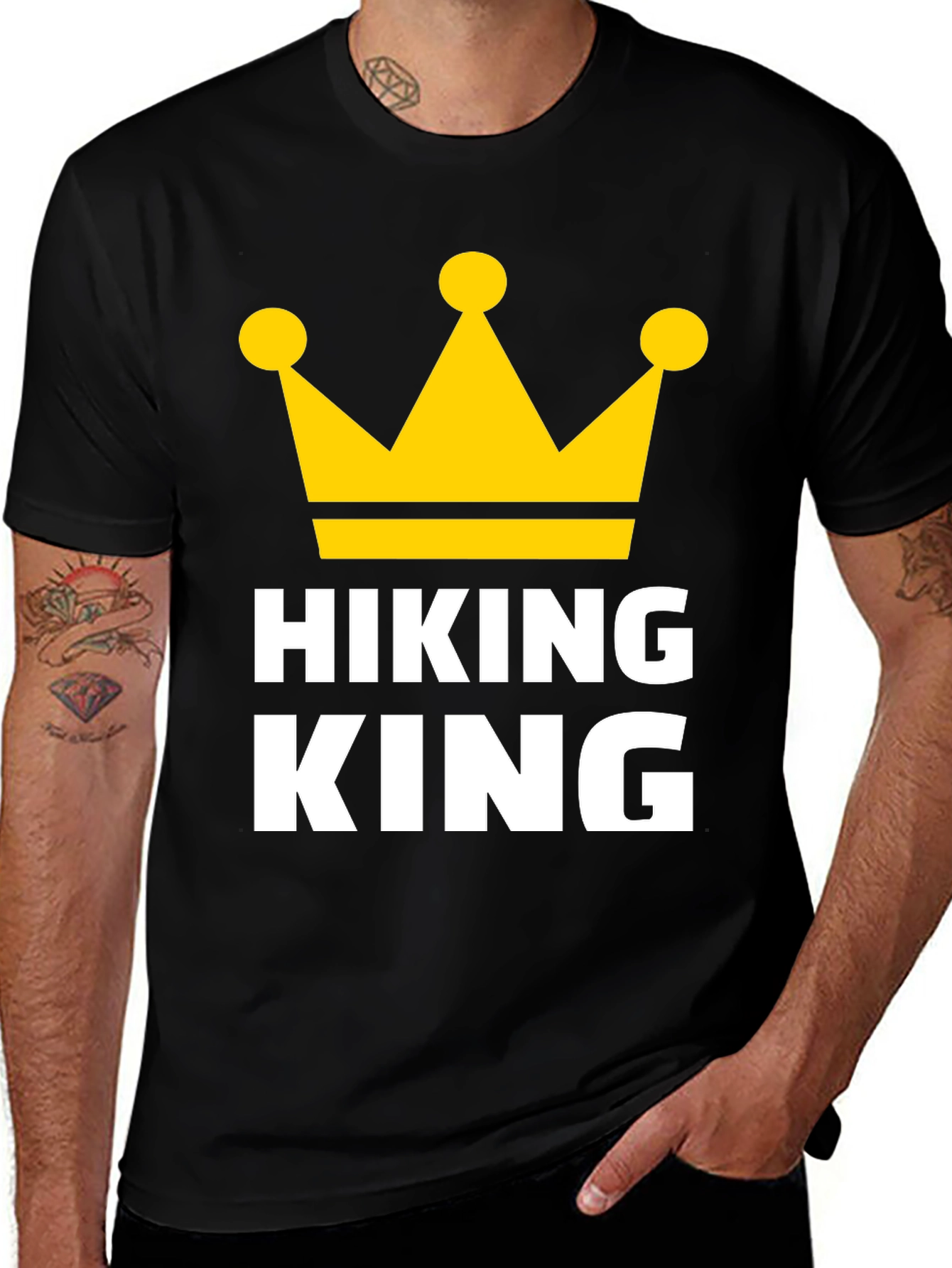 Hiking King Graphic Tee - Adventure Ready T-Shirt