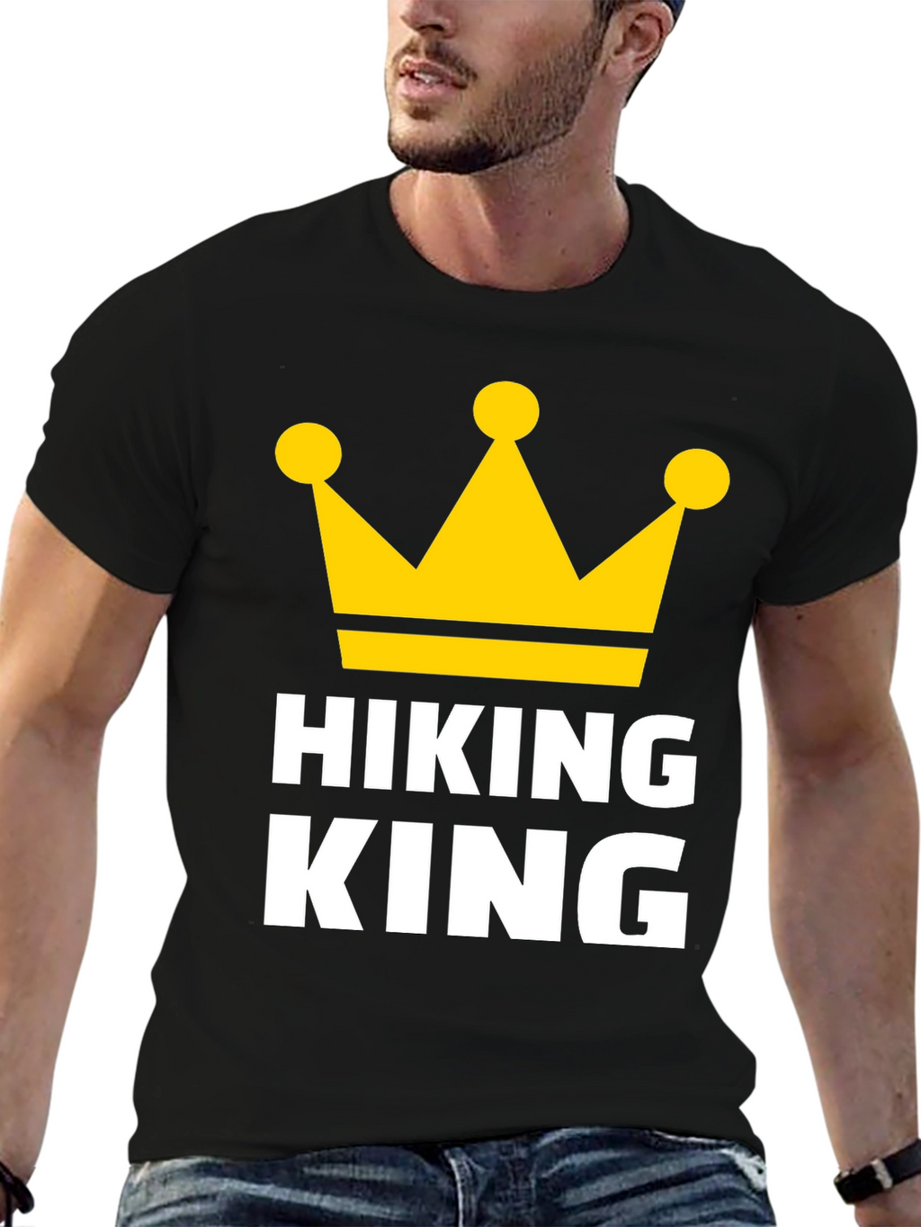 Hiking King Graphic Tee - Adventure Ready T-Shirt