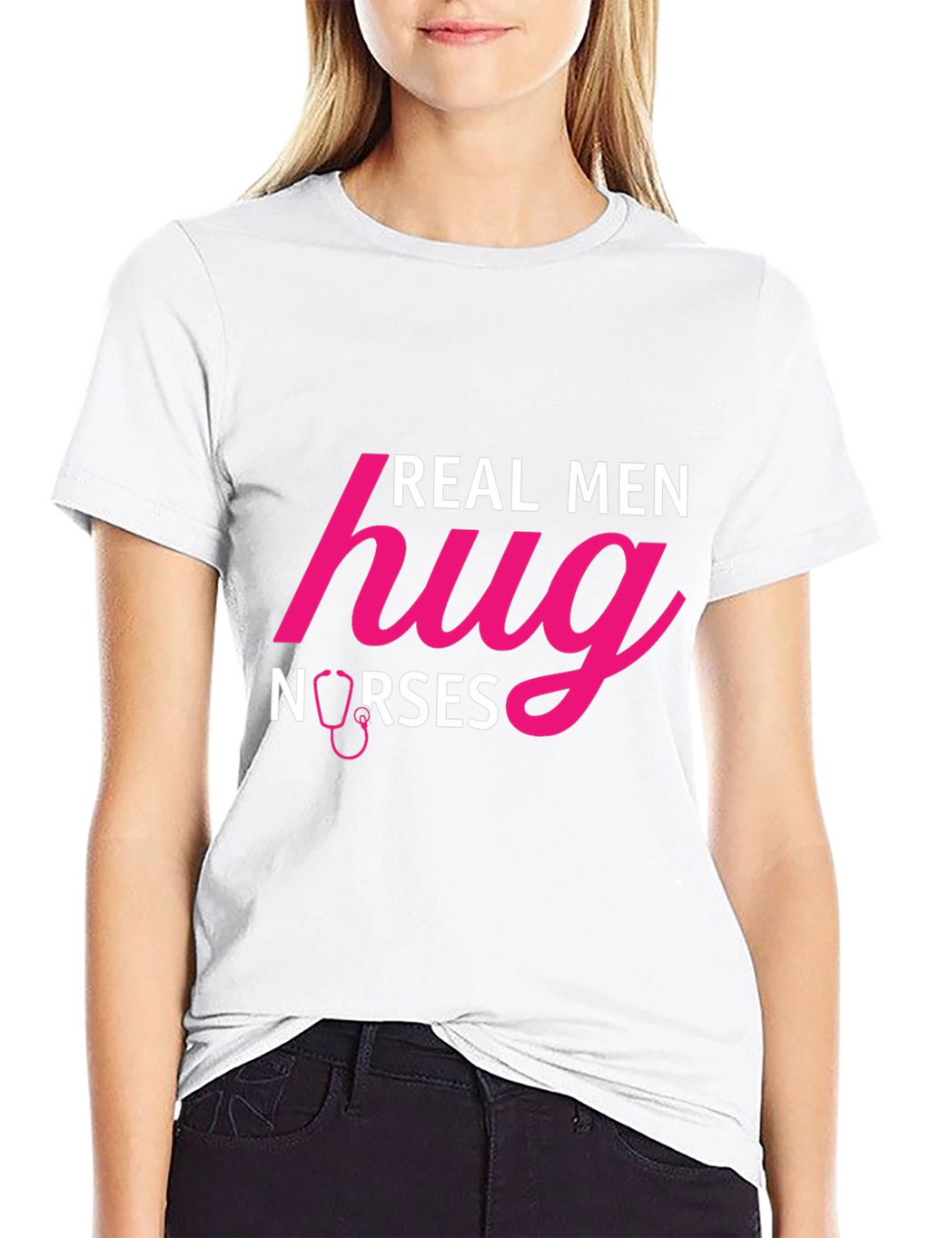 Real Men Hug Nurses Graphic T-Shirt