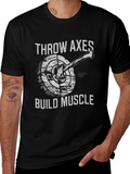 Throw Axes Build Muscle Graphic Tee