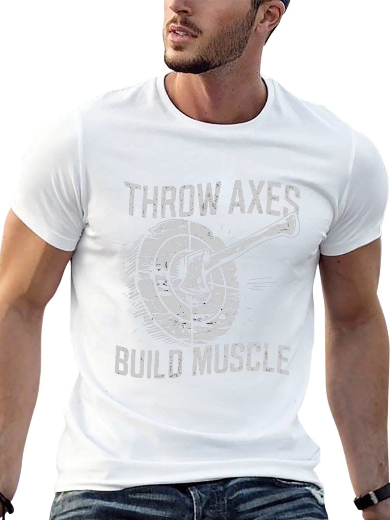 Throw Axes Build Muscle Graphic Tee