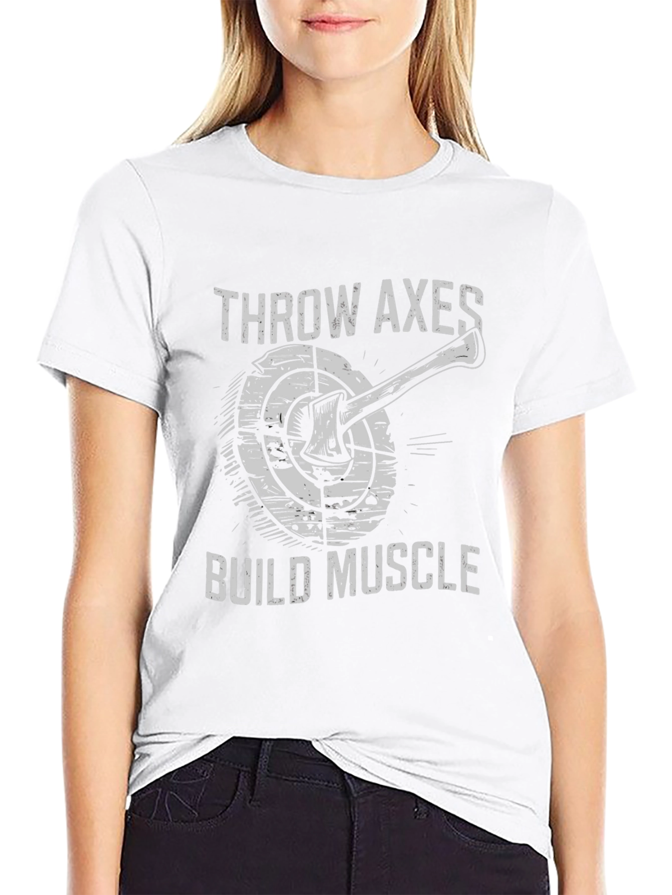 Throw Axes Build Muscle Graphic Tee