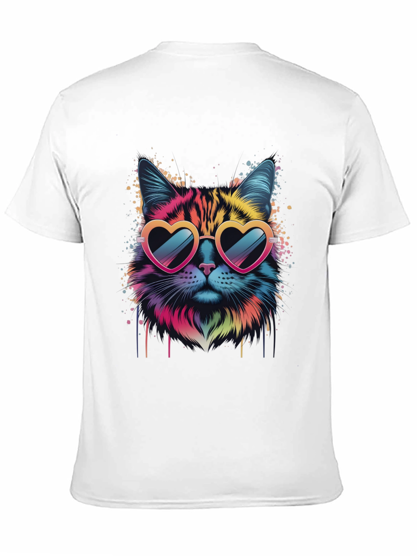 Cool Cat Graphic Tee - Heart Sunglasses