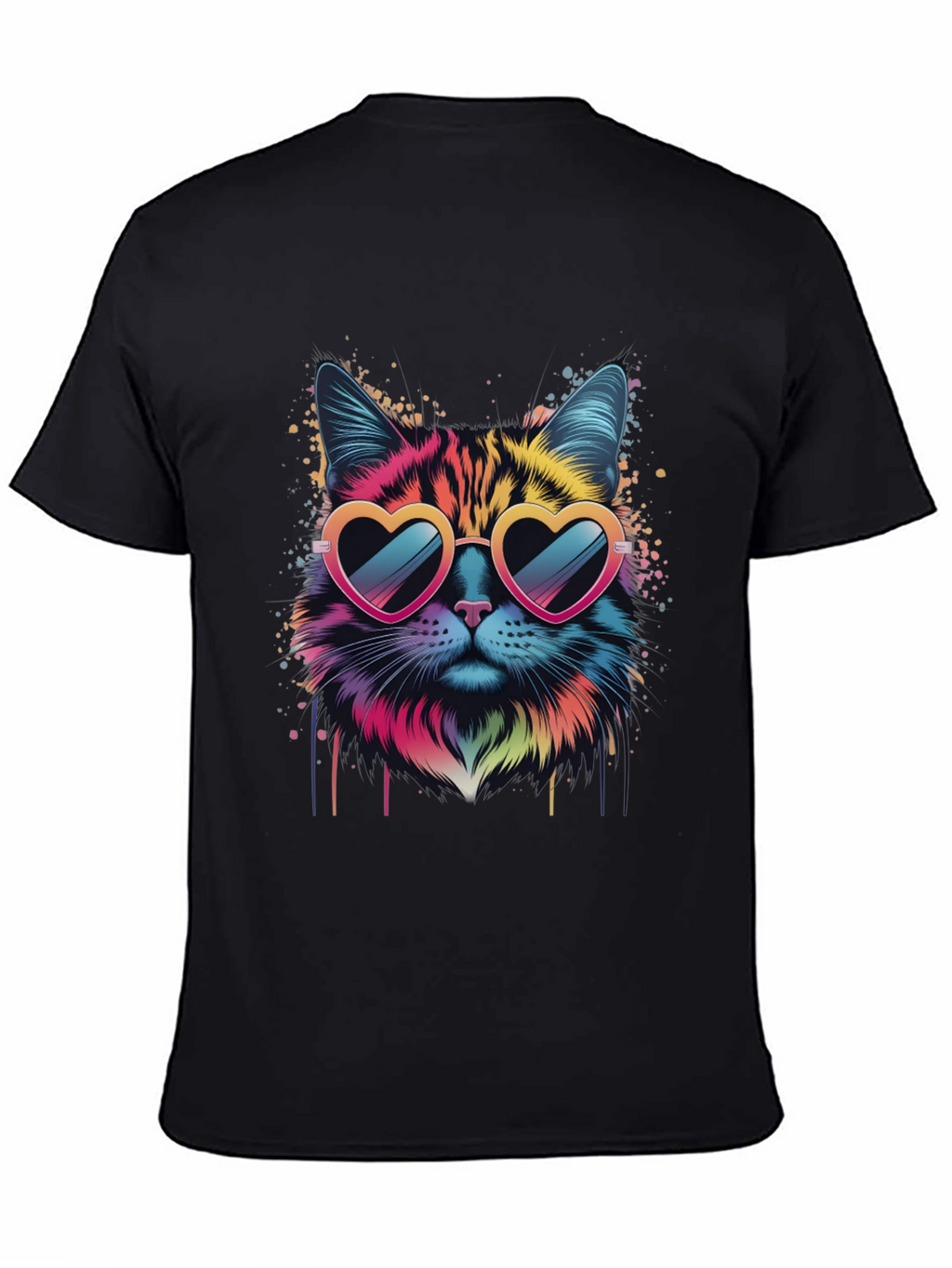 Cool Cat Graphic Tee - Heart Sunglasses