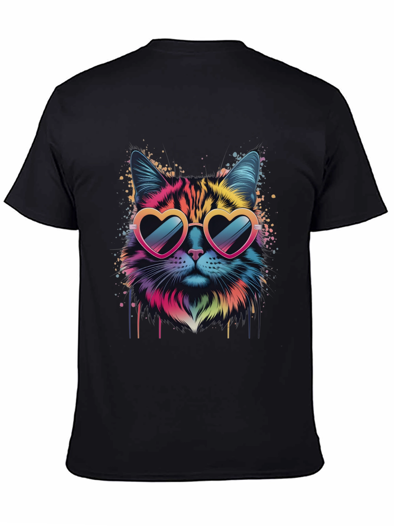 Cool Cat Graphic Tee - Heart Sunglasses