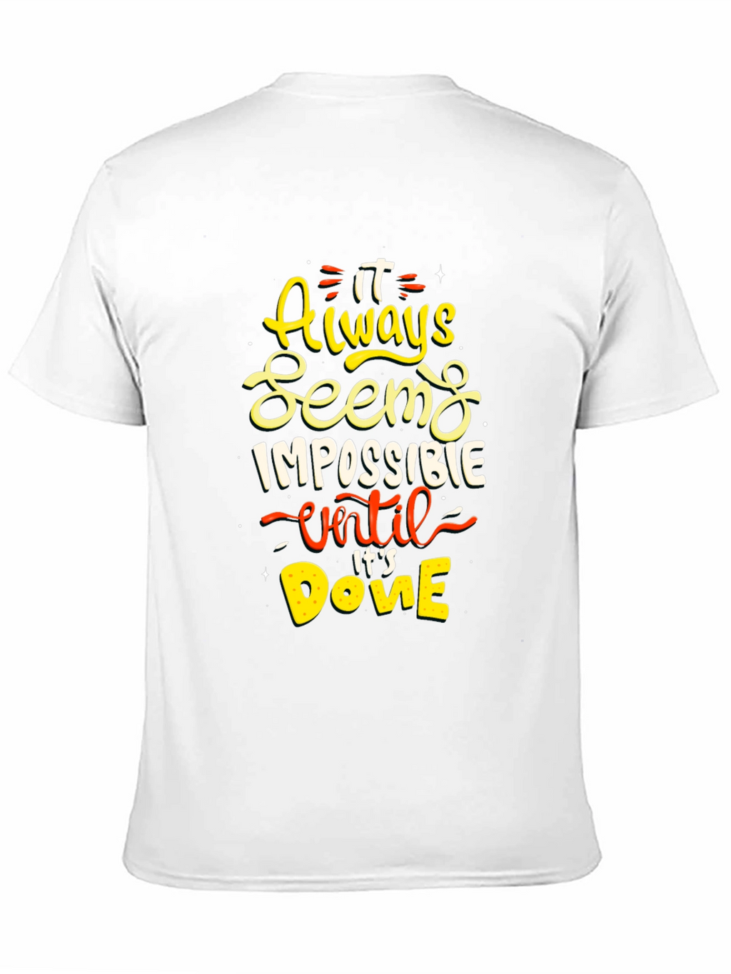 Motivational Impossible Graphic Tee - Black T-Shirt