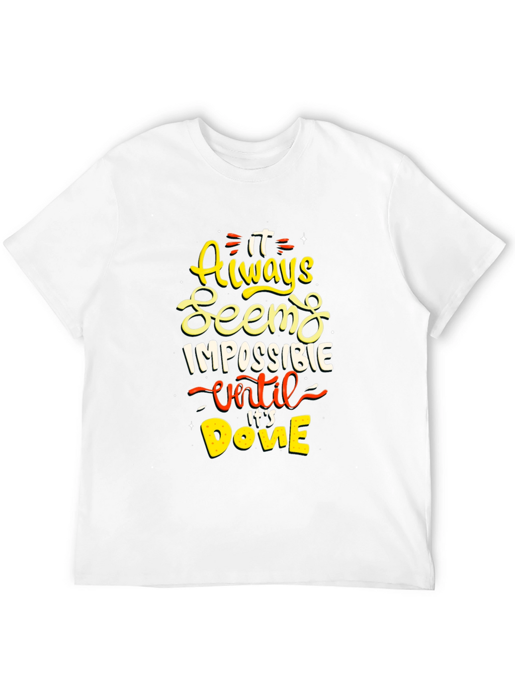 Motivational Impossible Graphic Tee - Black T-Shirt
