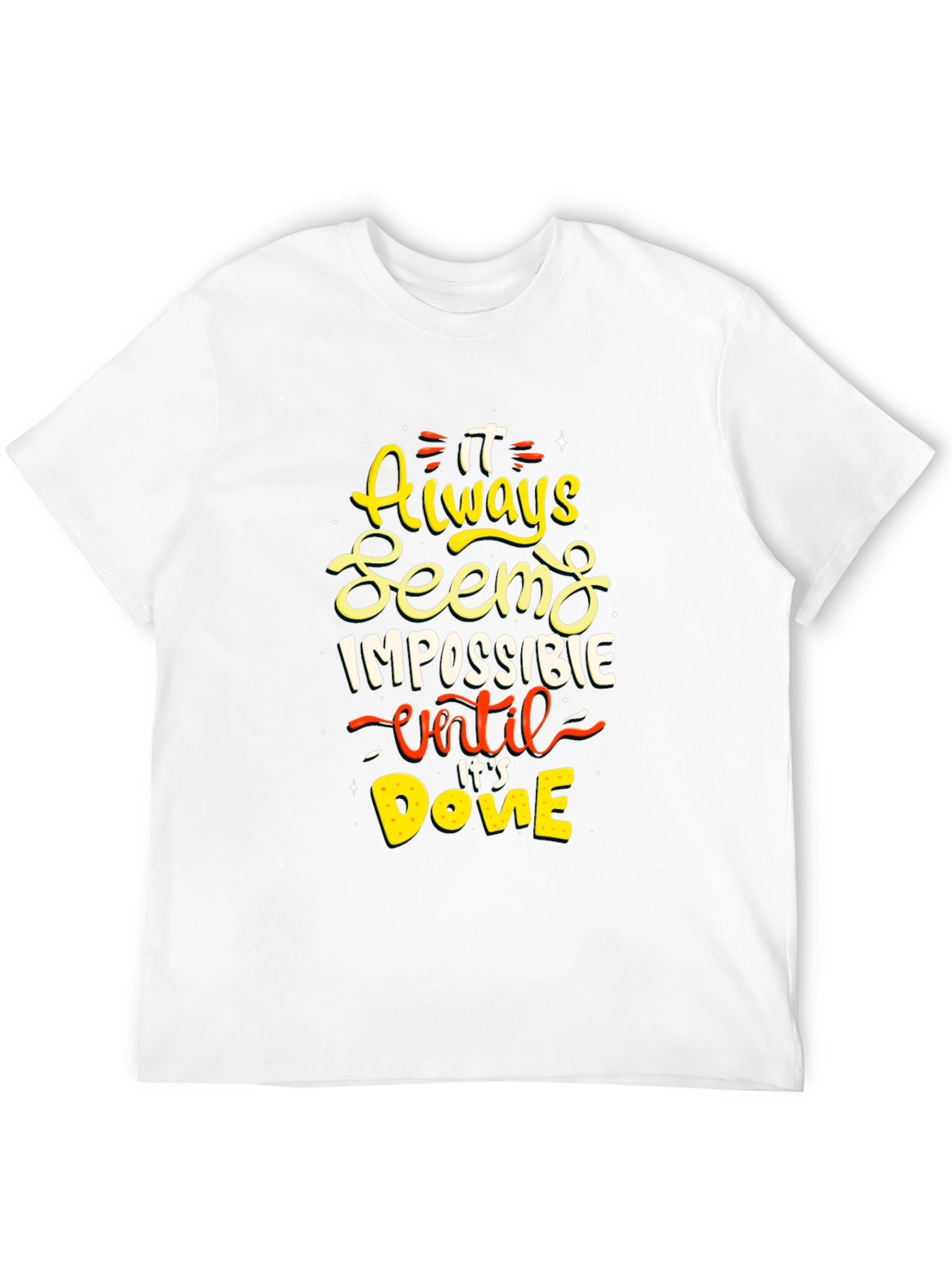 Motivational Impossible Graphic Tee - Black T-Shirt