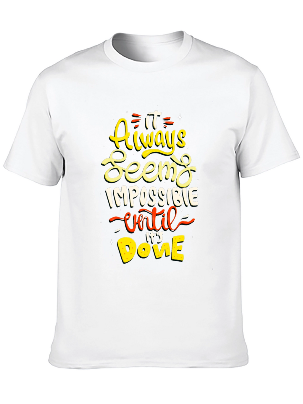 Motivational Impossible Graphic Tee - Black T-Shirt