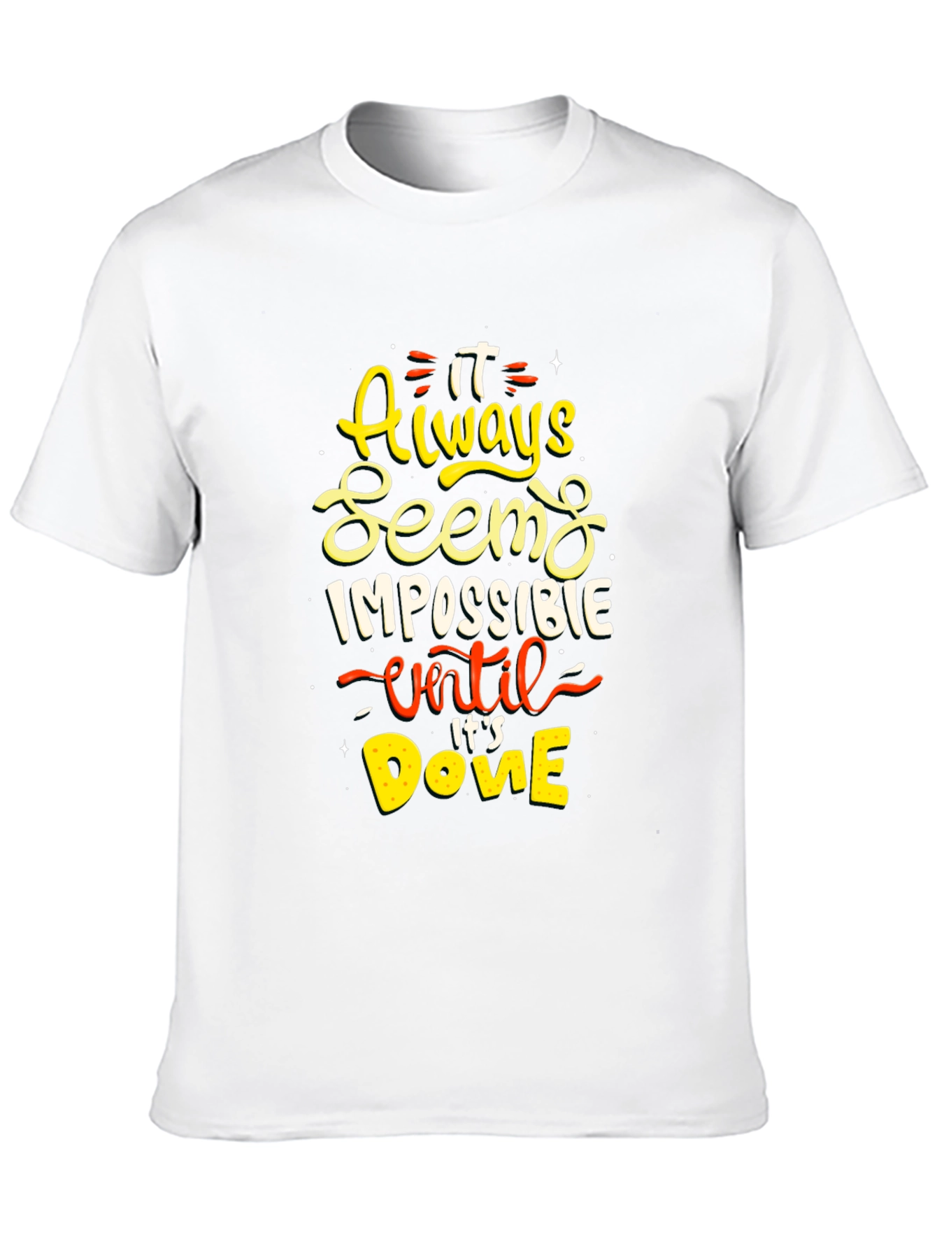 Motivational Impossible Graphic Tee - Black T-Shirt