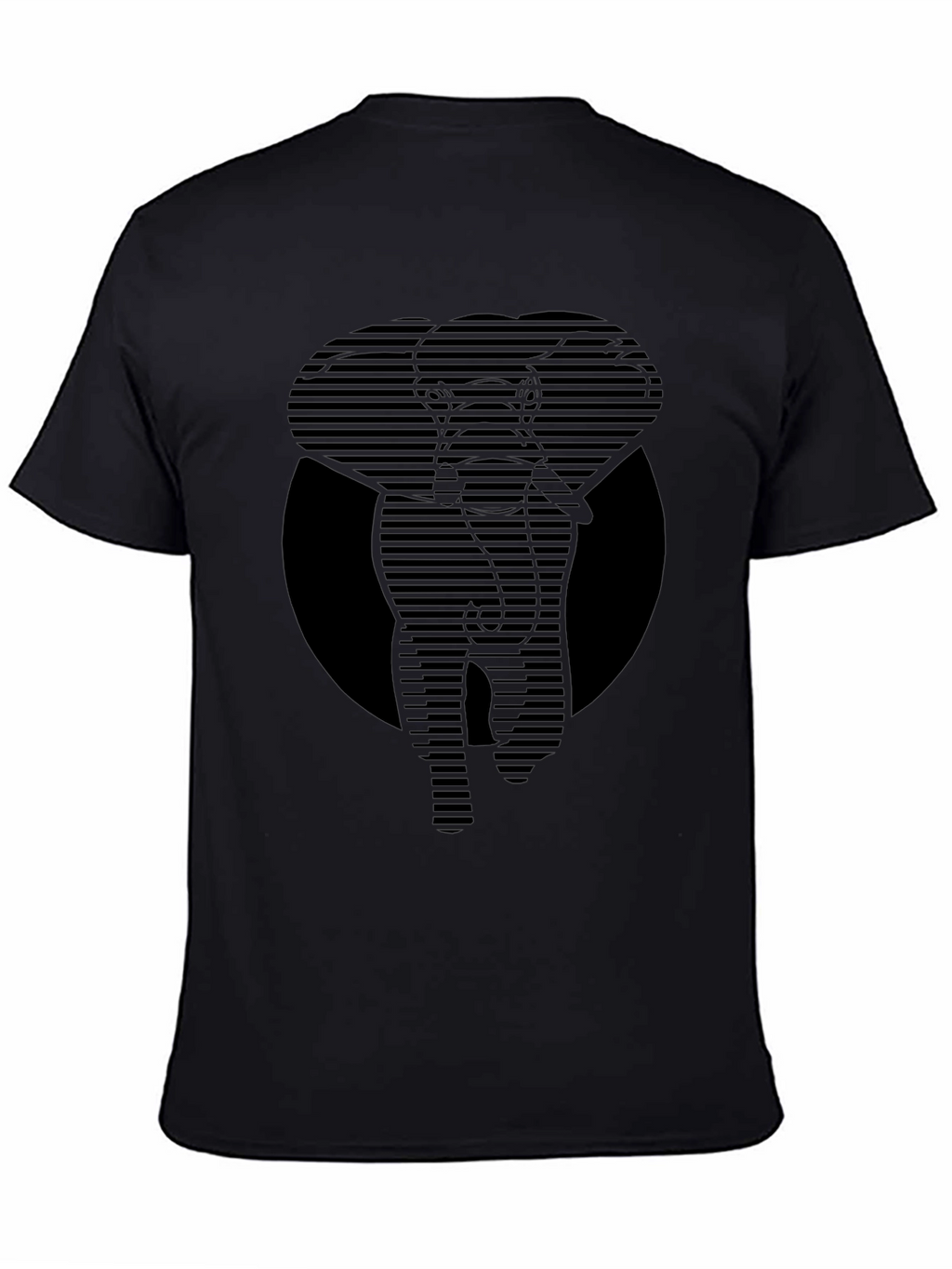 Striped Elephant Graphic Tee - Modern Animal Print Shirt