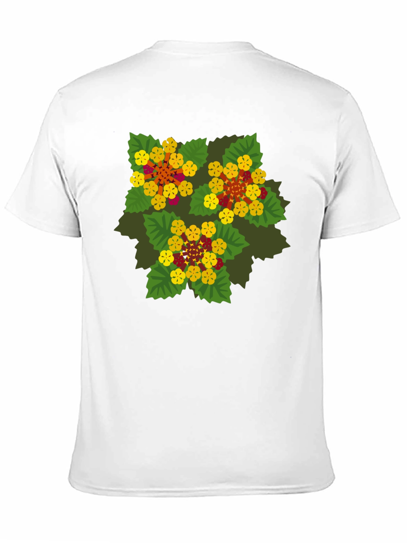 Floral Graphic Print Black T-Shirt