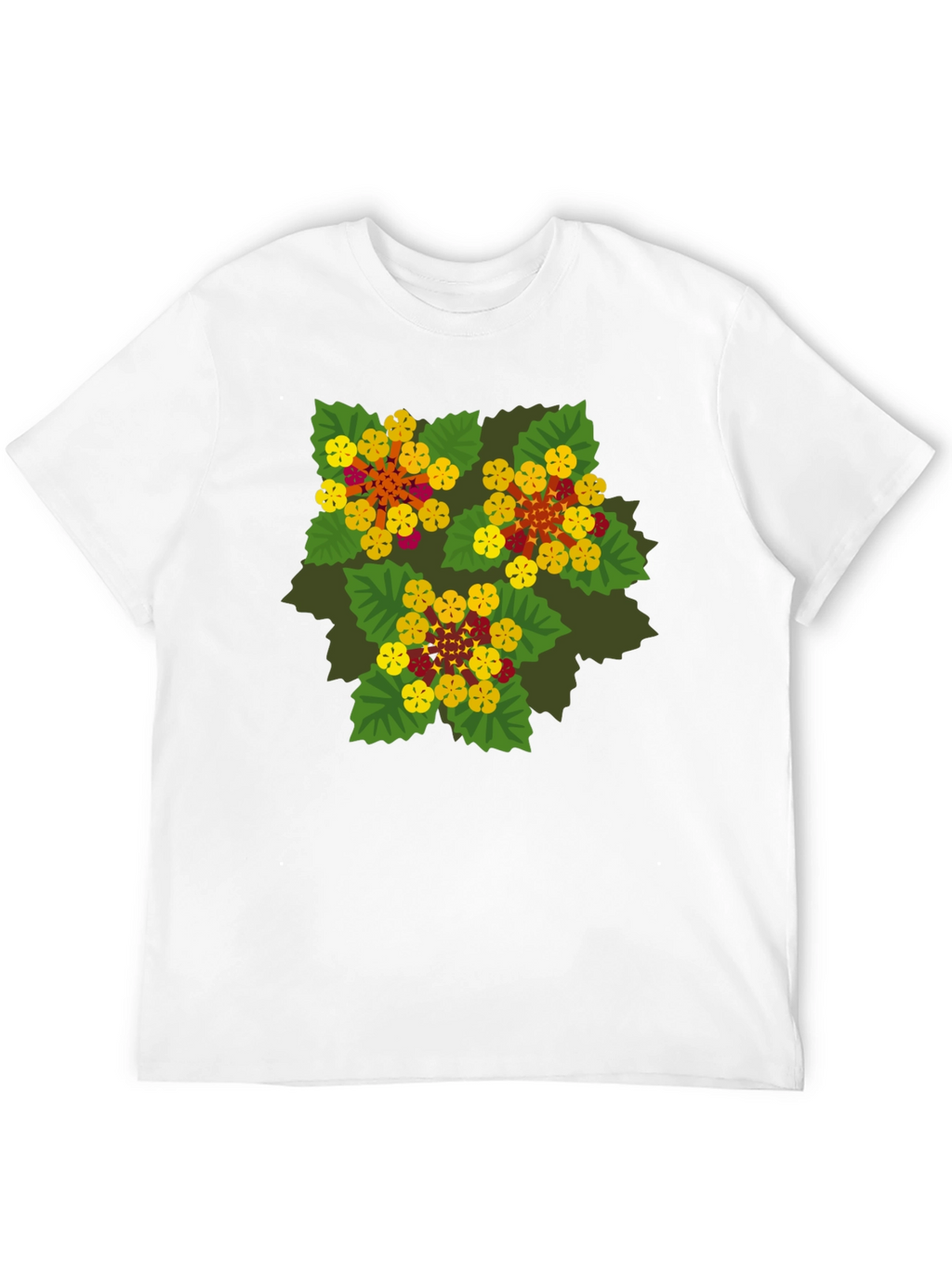 Floral Graphic Print Black T-Shirt