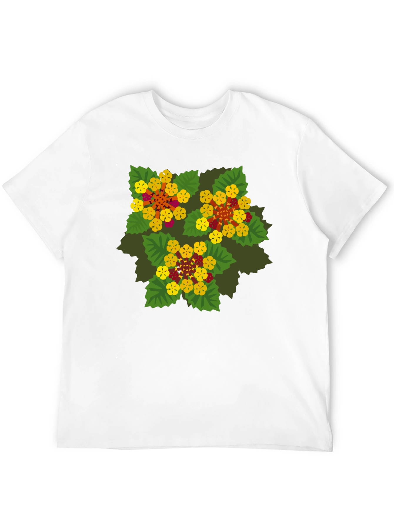 Floral Graphic Print Black T-Shirt