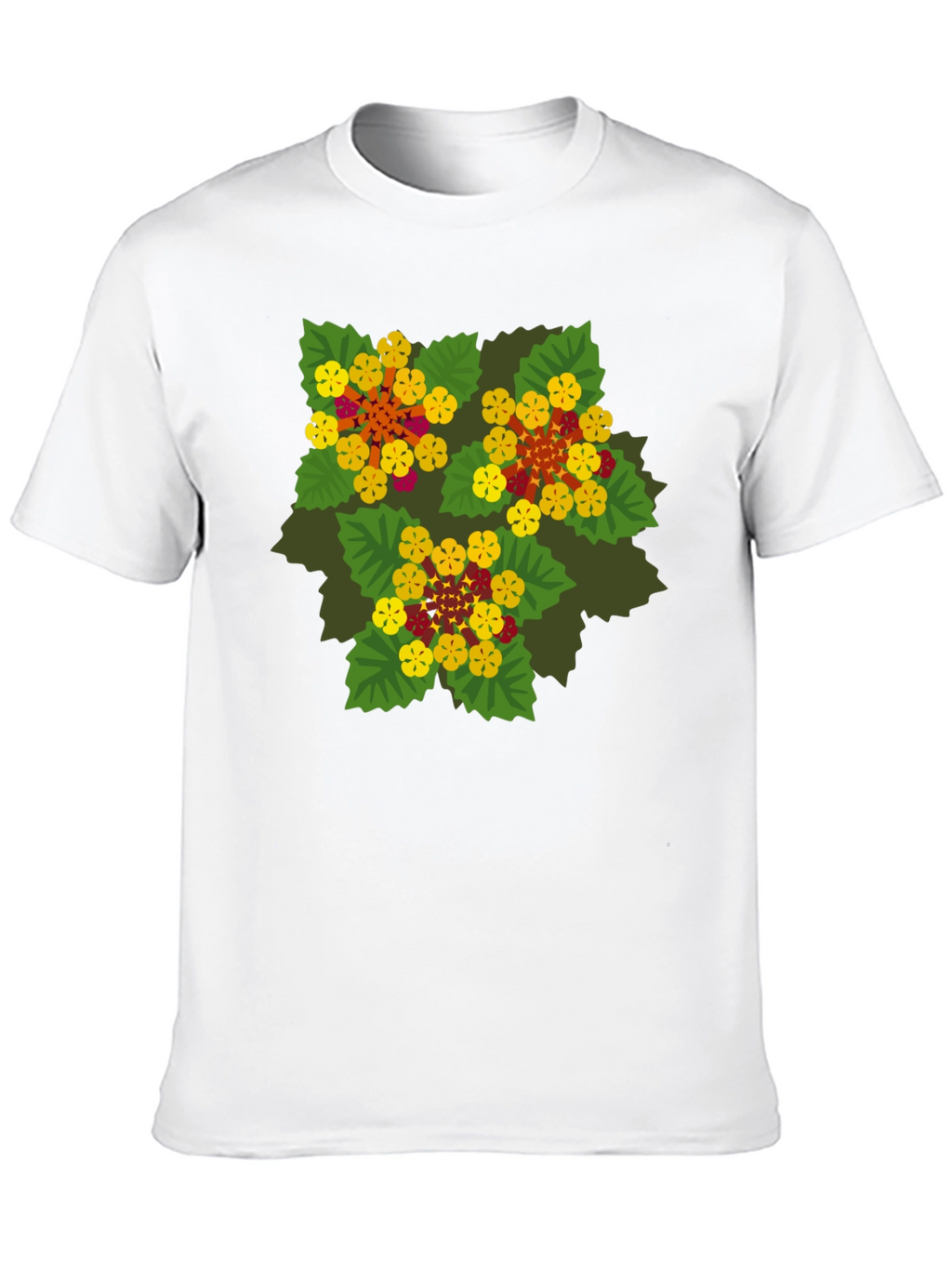 Floral Graphic Print Black T-Shirt