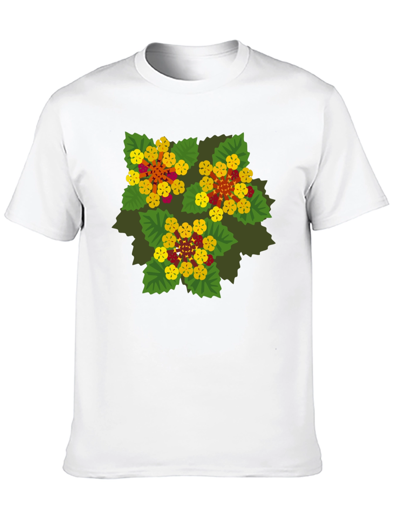 Floral Graphic Print Black T-Shirt