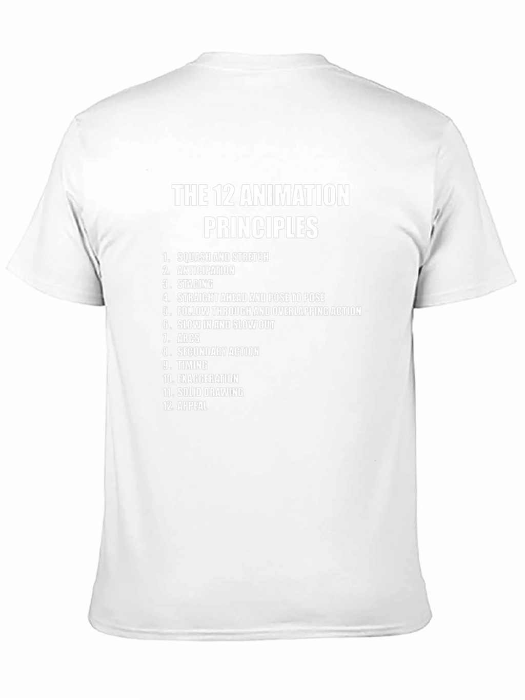 12 Animation Principles Graphic T-Shirt