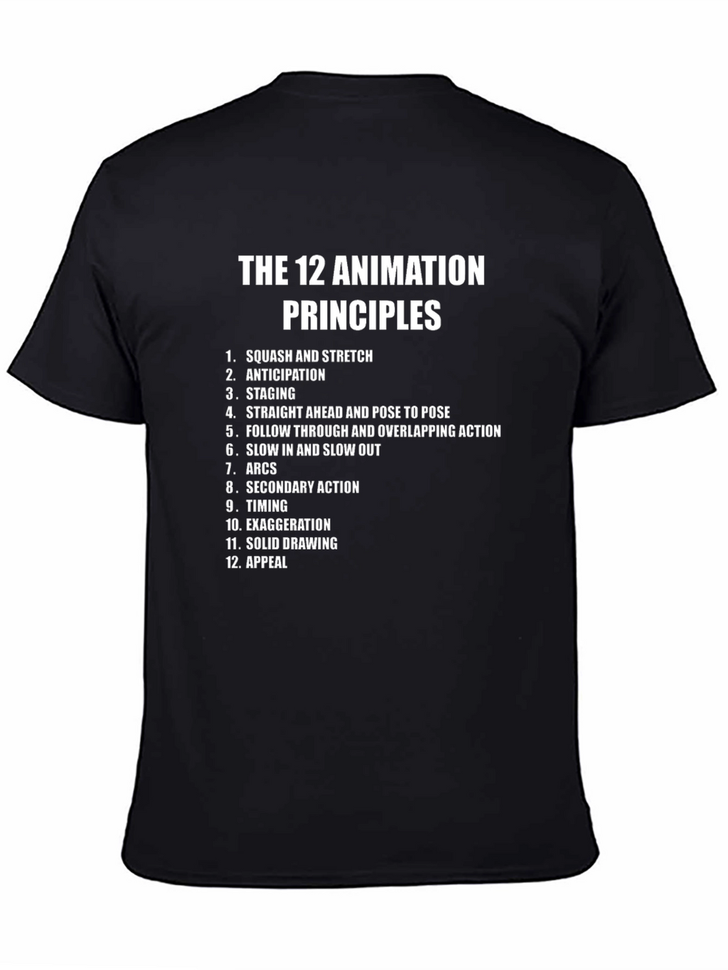 12 Animation Principles Graphic T-Shirt