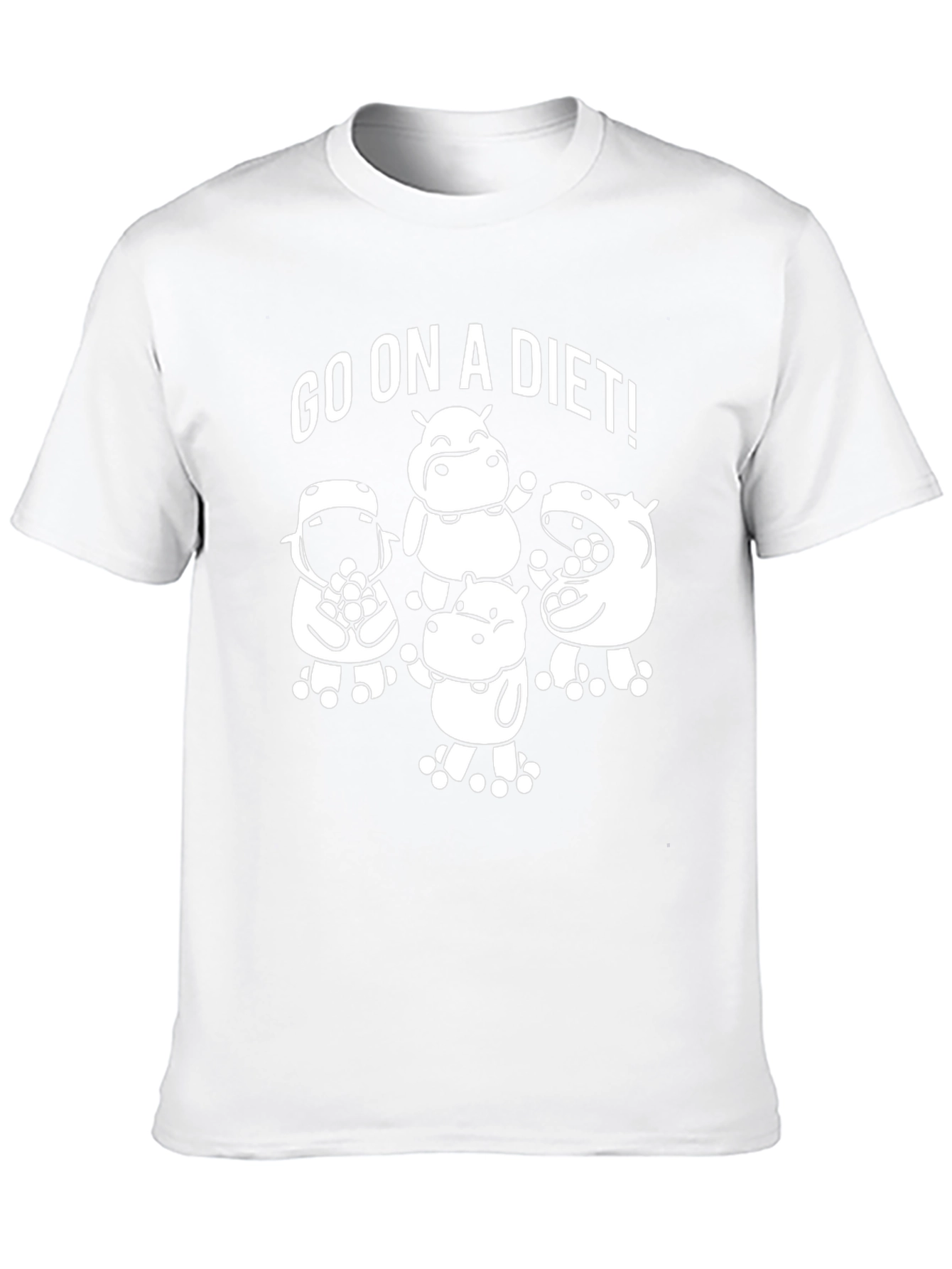Go on a Diet! Black Graphic T-Shirt