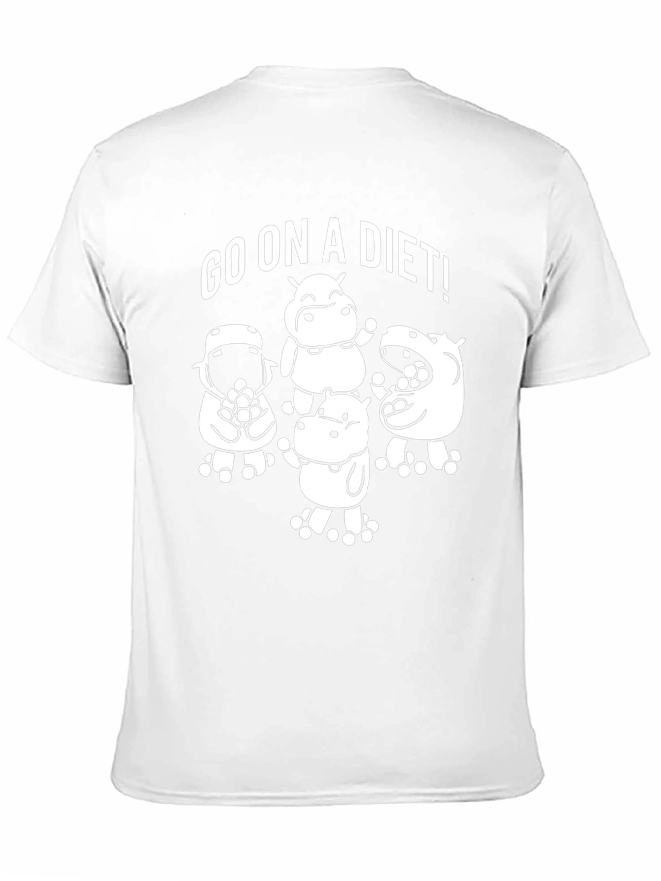 Go on a Diet! Black Graphic T-Shirt