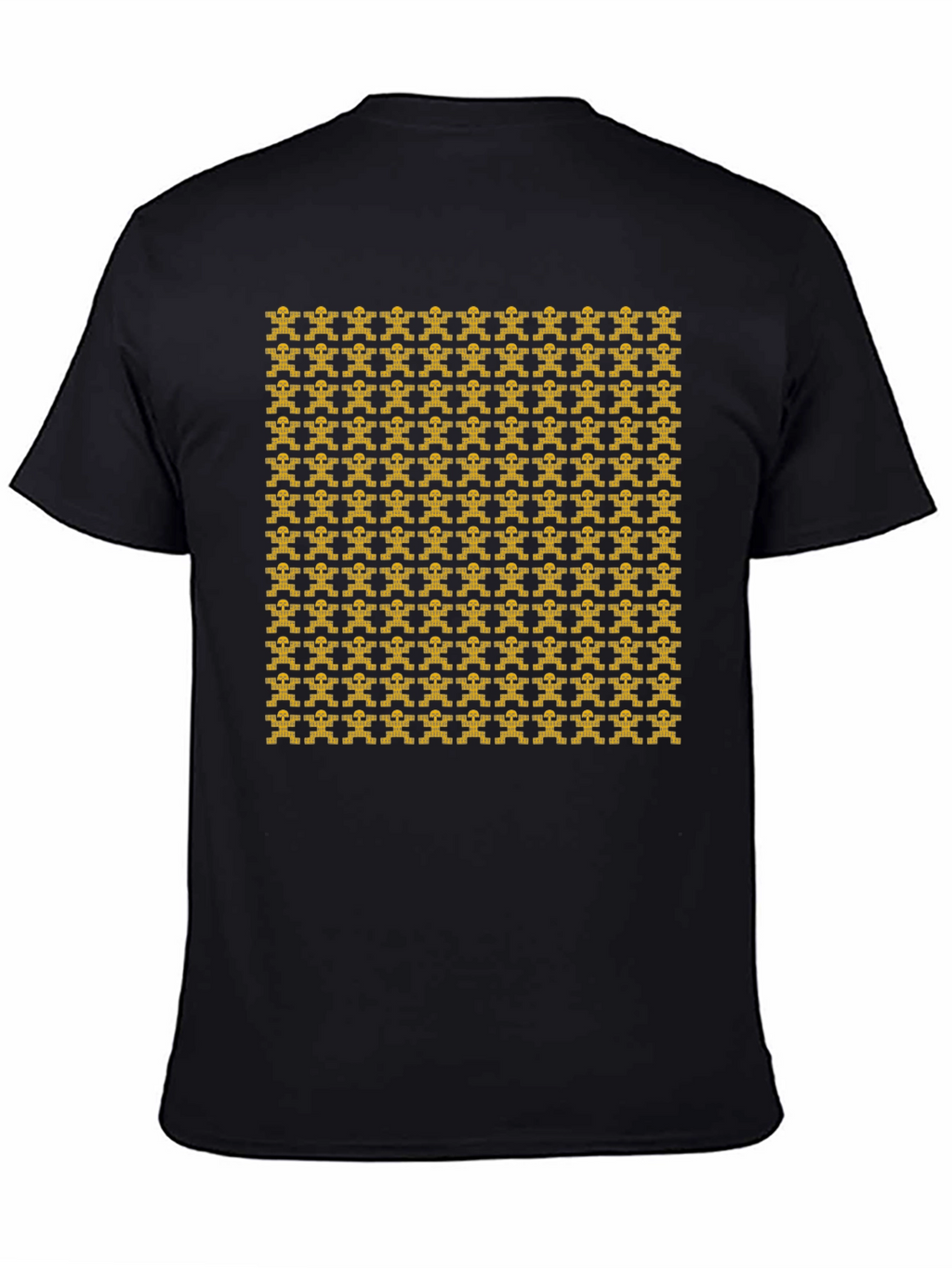 Geometric Patterned Black T-Shirt