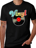 Retro Vinyl Record Graphic T-Shirt