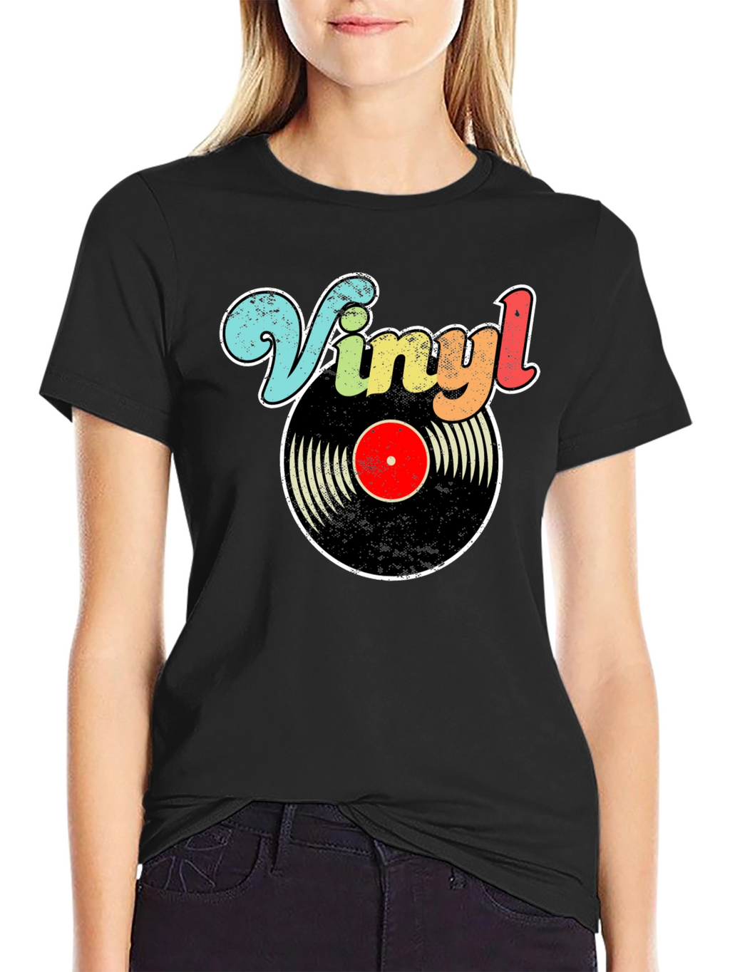 Retro Vinyl Record Graphic T-Shirt