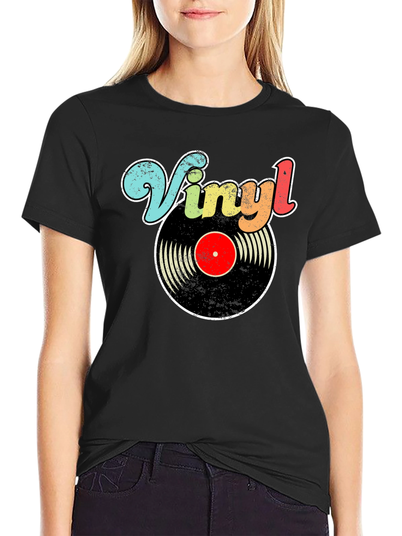 Retro Vinyl Record Graphic T-Shirt