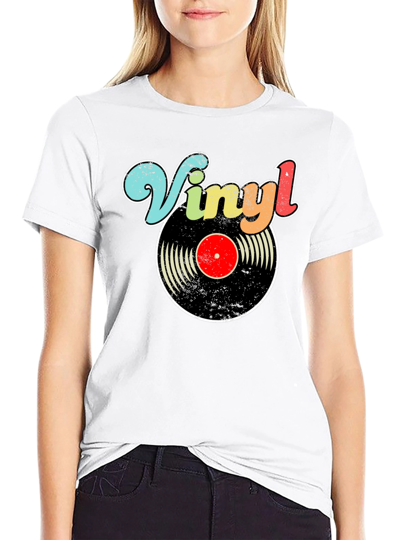 Retro Vinyl Record Graphic T-Shirt