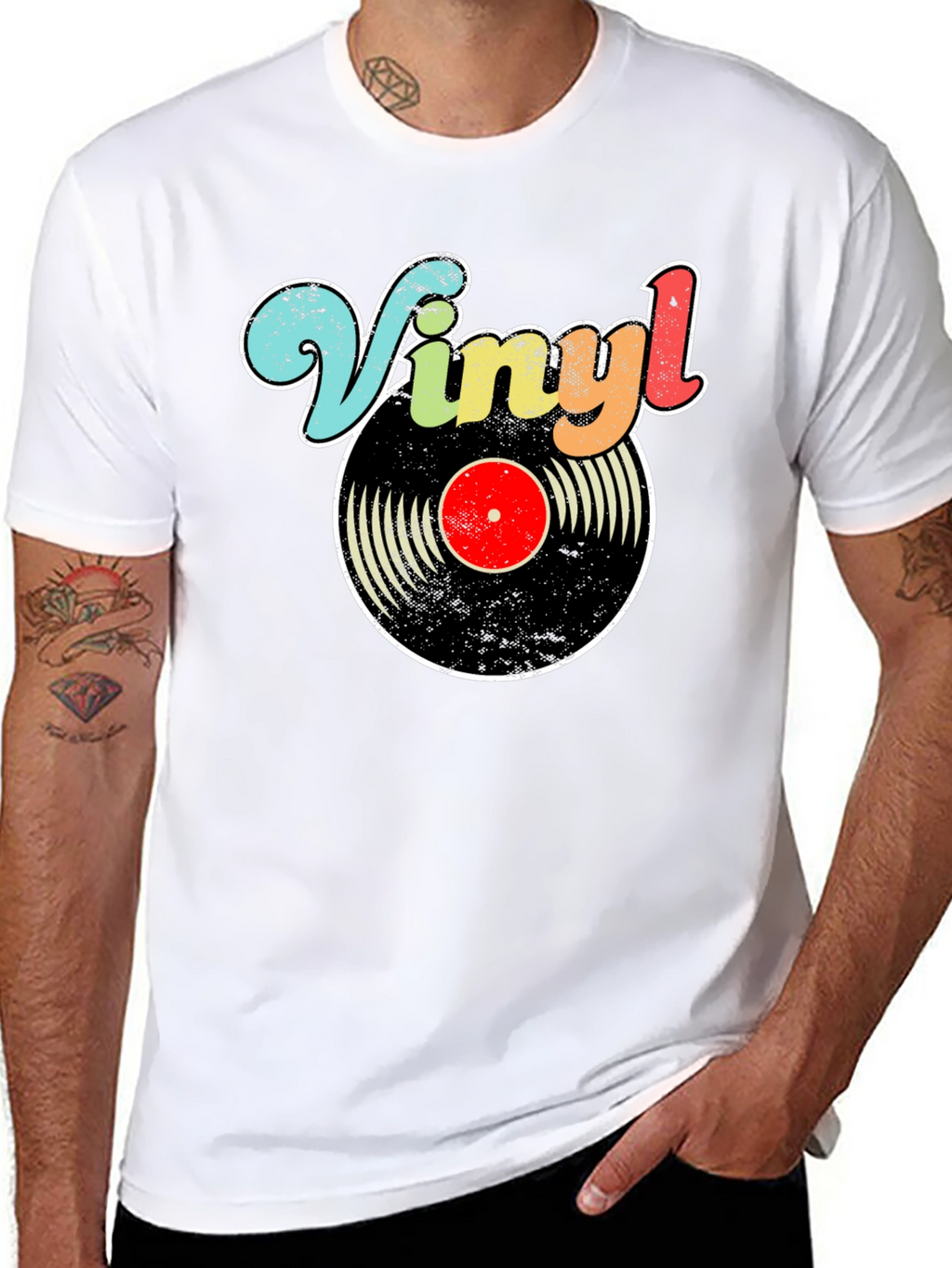 Retro Vinyl Record Graphic T-Shirt