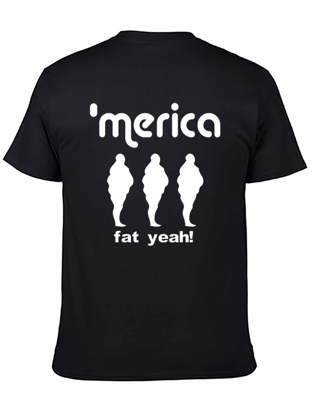 Merica Fat Yeah! Graphic Tee - Black Cotton T-Shirt