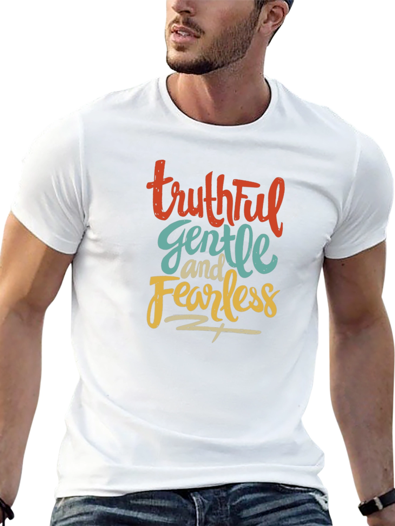 Truthful Gentle Fearless Black T-Shirt
