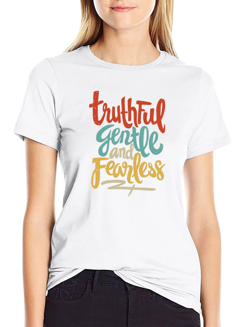 Truthful Gentle Fearless Black T-Shirt