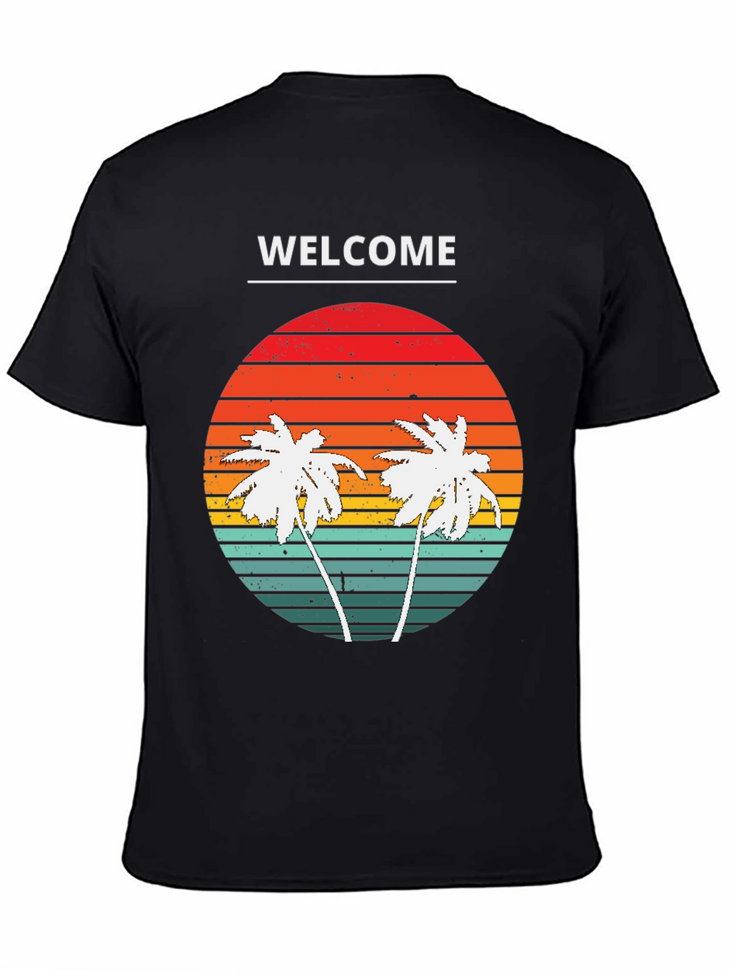 Welcome Palm Tree Sunset Graphic Tee